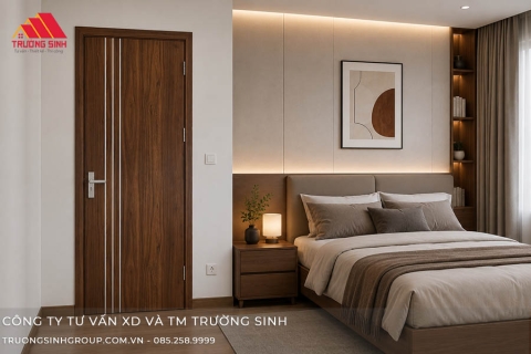 Cửa phòng ngủ Composite: Kích thước, mẫu đẹp và báo giá